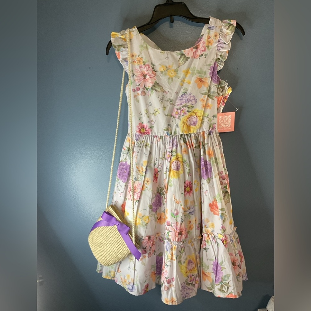 Rare Editions Floral Ruffle Dress - Multicolor